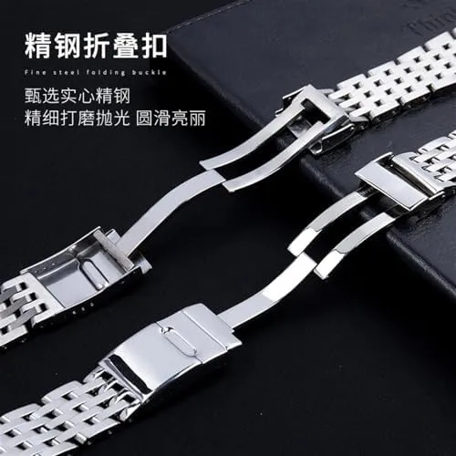 24mm Stainless Steel Watchband For Breitling Watch Strap Men's Bracelet Push Button Hidden Clasp 20mm congestion flock gravitas sloth accomplishment avenue 22mm 