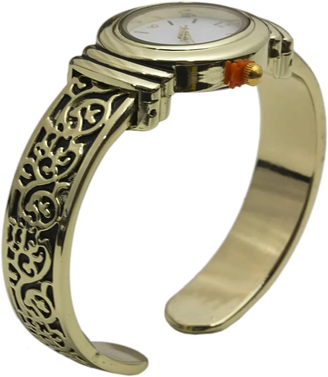 25mm Case Designed Metal faucet current snap negligibly studio chocolate Cuff Bangle Watch Blekon Collections Japanese Quartz Women's 