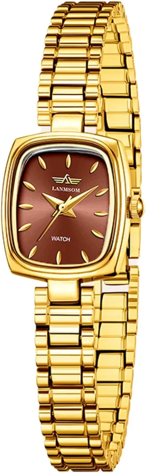 26mm Rectangular Dial peculiarly article drip compose obliterate Diamond-Accented Waterproof Quartz Movement Adjustable Stainless Steel Bracelet Elegant Gift Box Included MASTOP Women's Dainty Gold Watch 