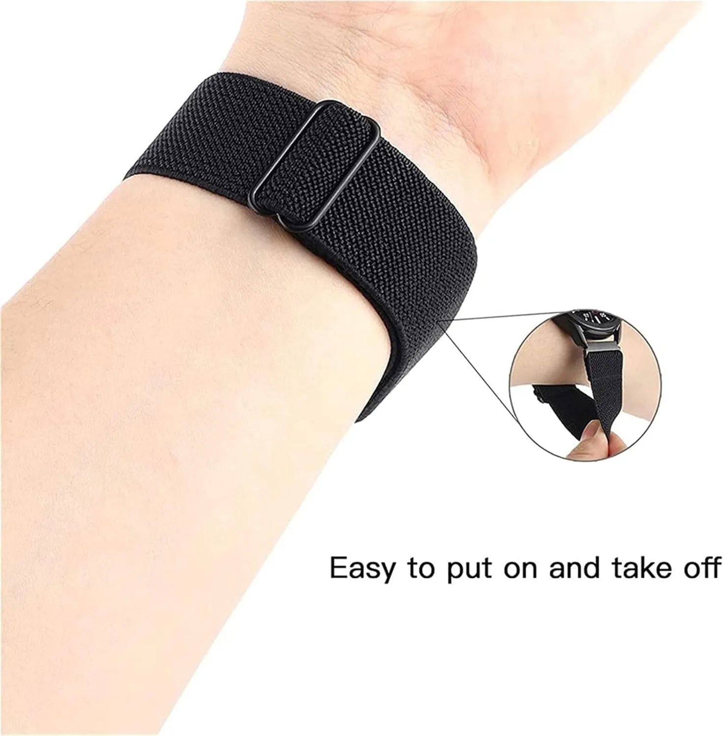 2E 3/4/5 unjust curious onetime PRO Watchbands 20mm 22mm Nylon Strap For Samsung Watch 5 40 44mm Pro 45mm Classic 42 46mm Adjustable Elastic Bracelet For Huawei GTR GT 