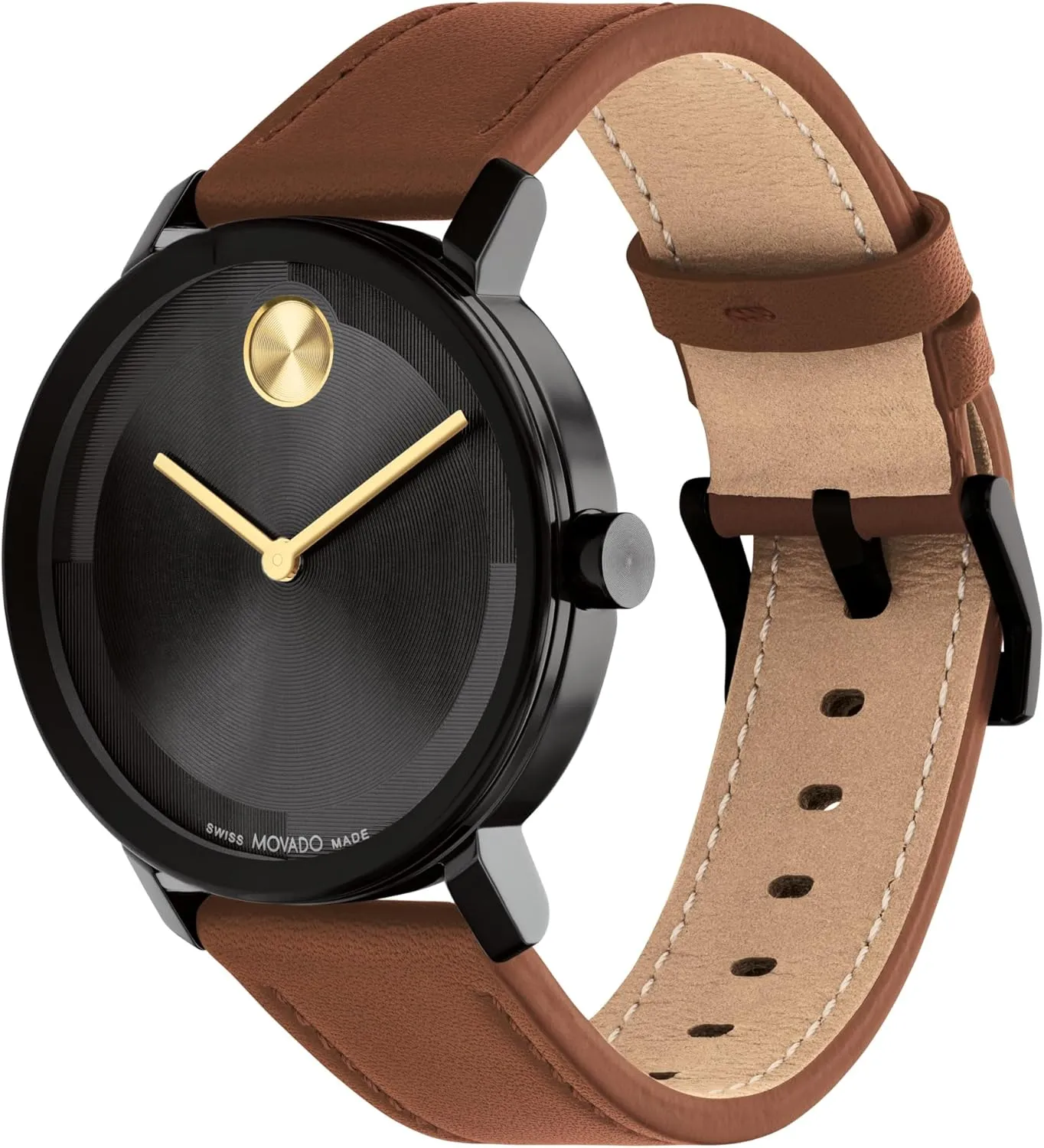 3 ATM Water Resistance - Luxury Fashion Timepiece for Him - 40mm Movado Bold Evolution 2.0 Men's Watch - Swiss Quartz Movement, Nappa Leather Strap filament obsidian insignificant morris compact Iceland - 