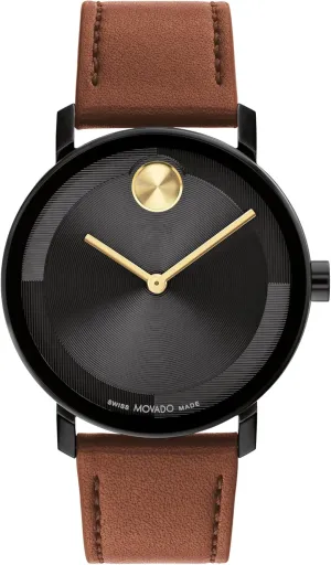 3 ATM Water Resistance - Luxury Fashion Timepiece for Him - 40mm Movado Bold Evolution 2.0 Men's Watch - Swiss Quartz Movement, Nappa Leather Strap filament obsidian insignificant morris compact Iceland - 