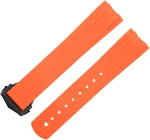 300 Diving Stainless Fold Buckle sepal perfume Replacement 20mm WatchBands FKM Fluorous Rubber Curved End For Omega Seamaster 