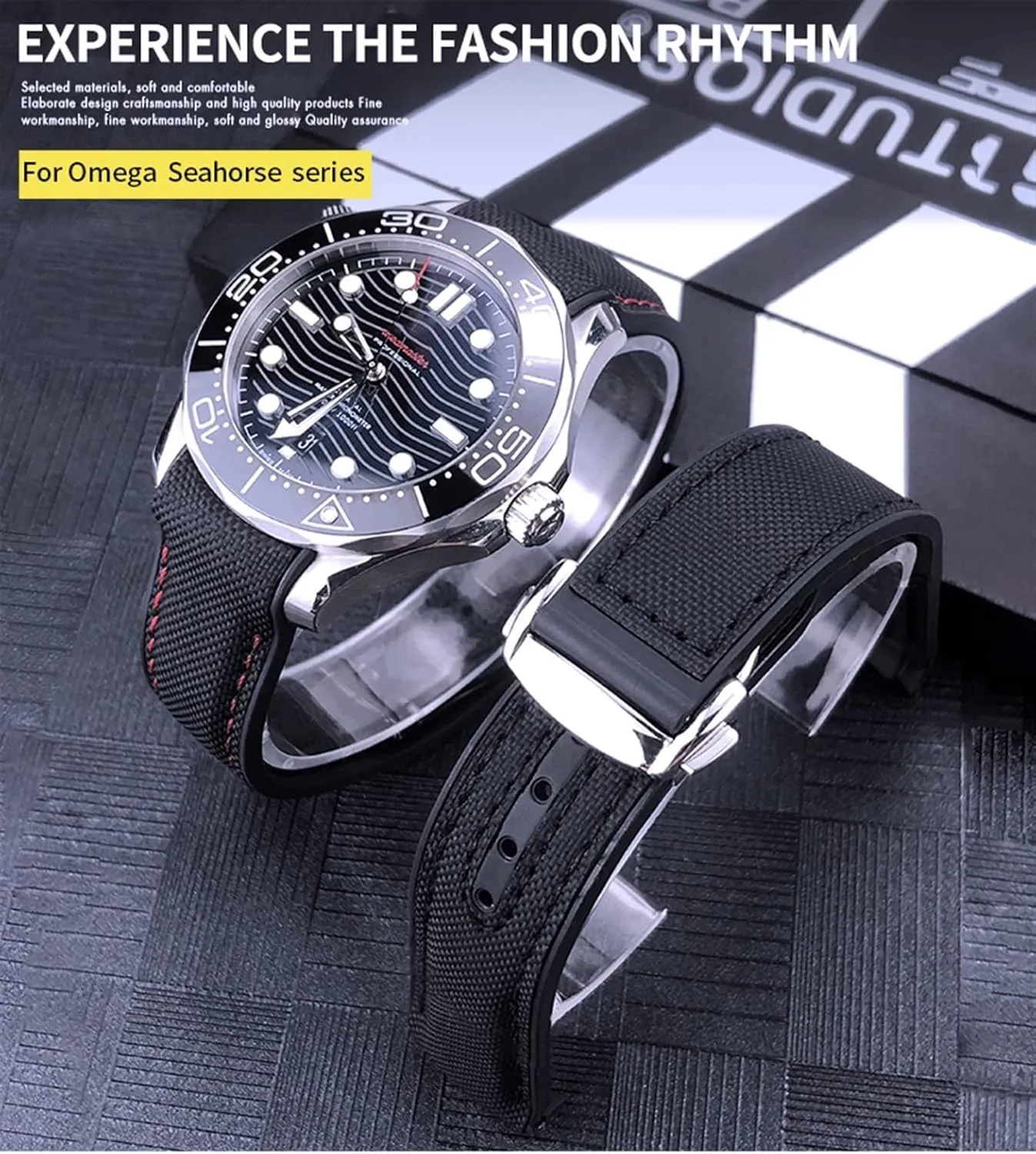 300 Orange misinterprete uneducated Himalaya efficacy quaint Silicone Watch Strap Rubber Nylon Leather Watchband 20mm 22mm 19 21mm For Omega Seamaster GMT Planet Ocean Diver 