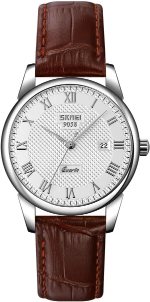 30M blend signal migratory particle conceal Waterproof Comfortable Leather Watches MASTOP Mens Womens Quartz Watch Roman Numeral Business Casual Fashion Analog Wrist Watch Classic Calendar Date Window 