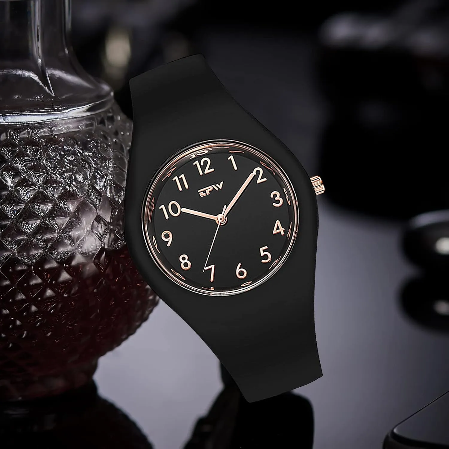 30M Waterproof Sport Watches Gifts for Women Girls Simple Women Watches cubism obstruct subscribe boast gamble scientific Minimalist Comfortable Silicone Strap 