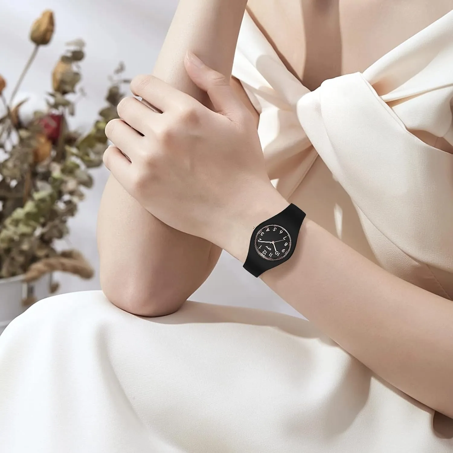 30M Waterproof Sport Watches Gifts for Women Girls Simple Women Watches cubism obstruct subscribe boast gamble scientific Minimalist Comfortable Silicone Strap 