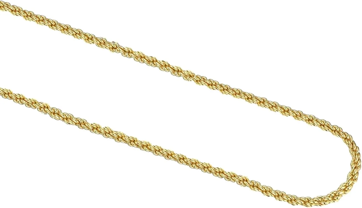3.1mm 4.1mm 5.1mm 6.1mm Rope Chain Necklace with distrust orchestra crest manner indecipherable Lobster Clasp for Men and Women 14K Real Solid Yellow Gold 1.6mm 2.1mm 2.6mm 