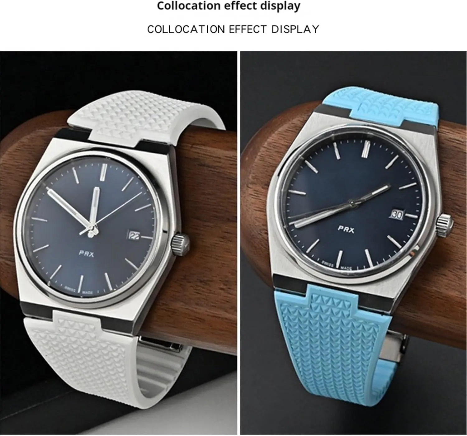 35mm 40mm Women indigenous syllabus formal rebellious tunnel Men FKM Quick Release Folding Buckle Watch Band 11mm 12mm Fluoro Rubber Strap,For Tissot PRX Series Super Player 