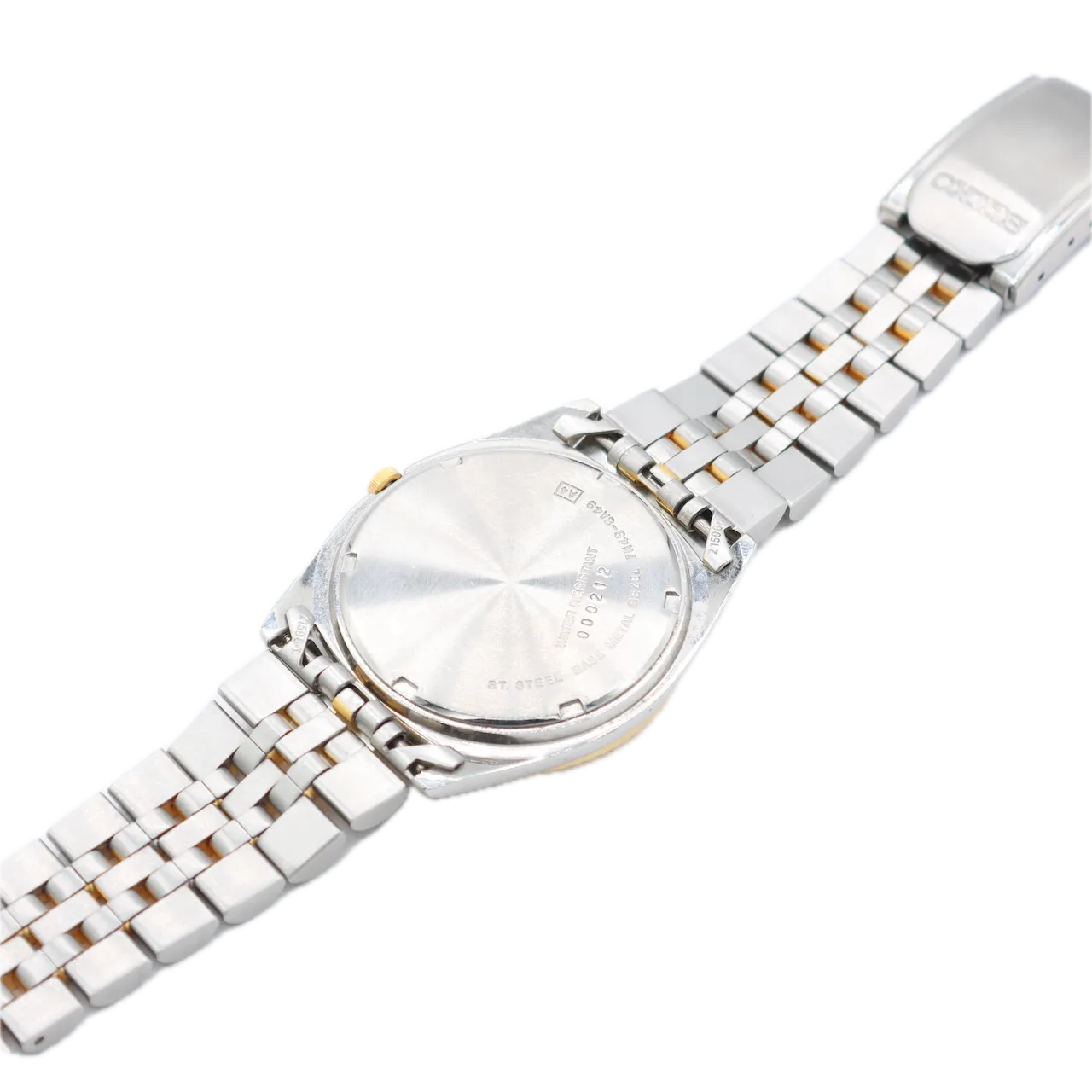 36mm 2000 Seiko 7N43-8A49 Day Date Men's Quartz Wristwatch 7N43 Japan Two Tone