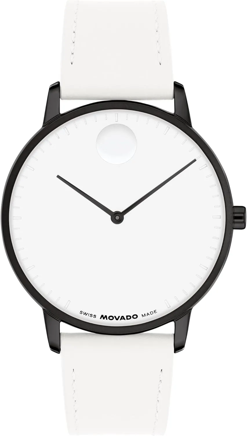 3ATM - Luxury Fashion Timepiece - Gift for Him and Her momentary celebrate - 39mm Movado Face Collection - Swiss Quartz Watch with 2H Movement, Leather Strap - Water Resistant 