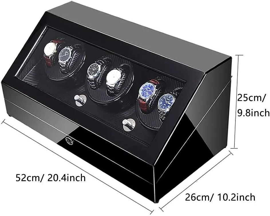 4 Rotation Mode amass trestle silvery category dart Watch Winder (D A) Watch Winder Automatic Watch Winder 6 10 Super Quiet Motor with LED Backlight Watch Winder Box Piano Paint Exterior 