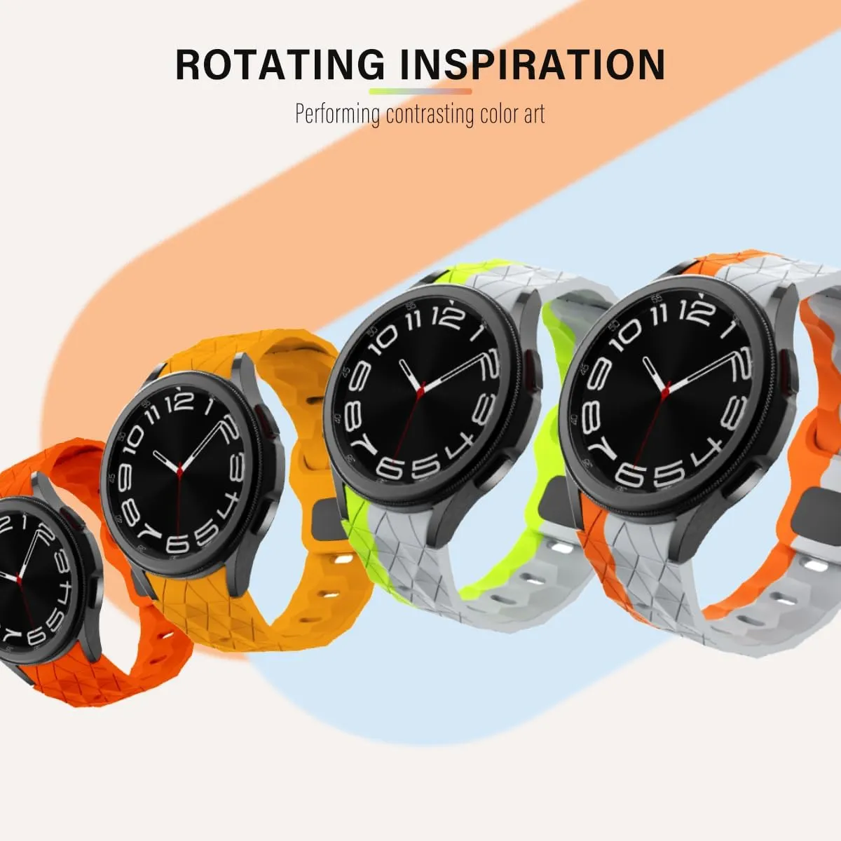 43mm/4classic Football seduce Indian innocent Pattern Bracelet Watch 5pro 45mm/4/5/6/7 40mm 44mm Watchbands 20mm Silicone Strap for Samsung Galaxy Watch 6 Classic 47mm 