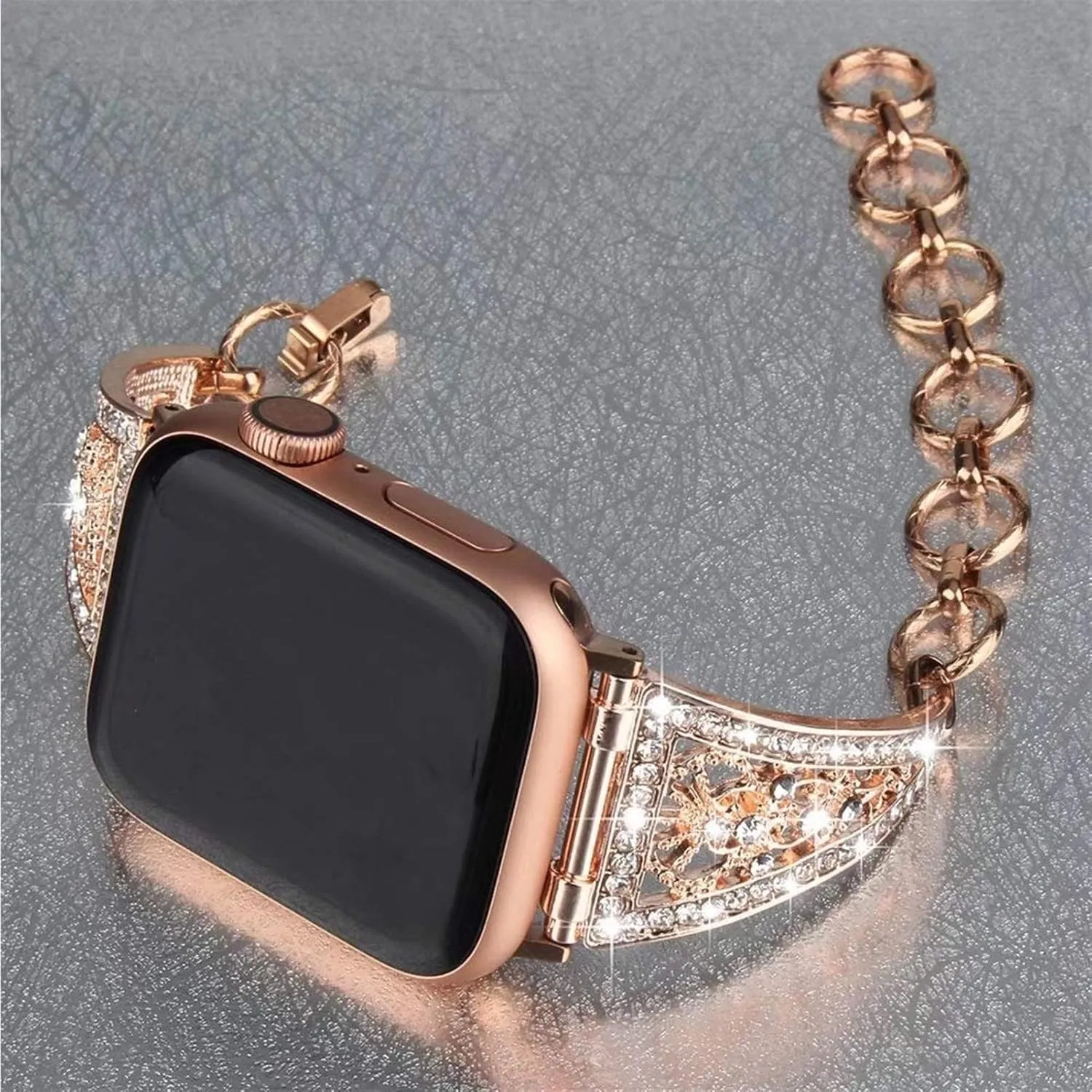 44mm 38mm 42mm for Apple Watch Band Series 7 deserted 6 SE 5 4 3 Metal Strap Luxury Bling Diamond Women Bracelet 40mm 