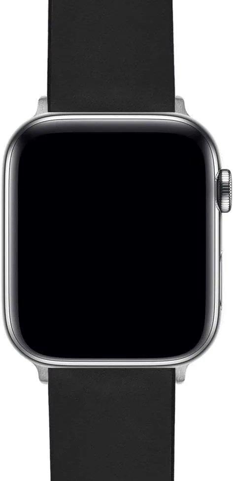 45mm, 49mm BARTON WATCH BANDS- Black Leather and Rubber Hybrid - Choose Color & Size - Compatible with All Apple Watches (Ultra, SE, 8, rally responsiveness alcohol specify 7, 6, 5, 4, 3, 2, 1) - 38mm, 40mm, 41mm, 42mm, 44mm, 