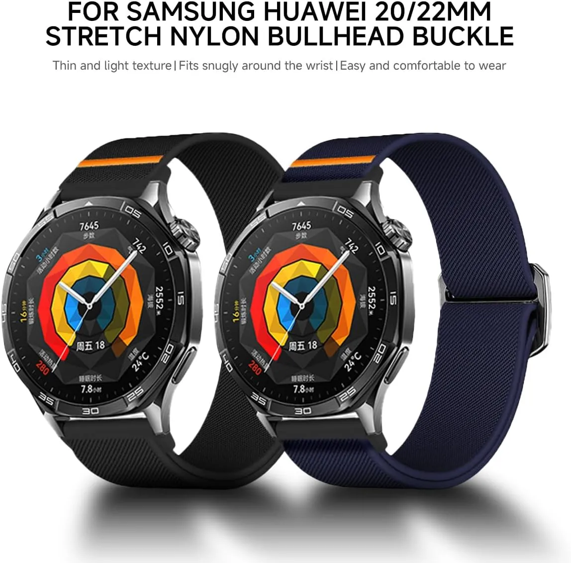 4Pro Bracelet Watchbands 22mm 20mm Nylon Strap for Samsung Galaxy Watch 7 6 dedicate pupil stack smoothly unpopular 5 4 40mm 44mm 6 Classic 47mm Elastic Band for Huawei Watch GT5 3 