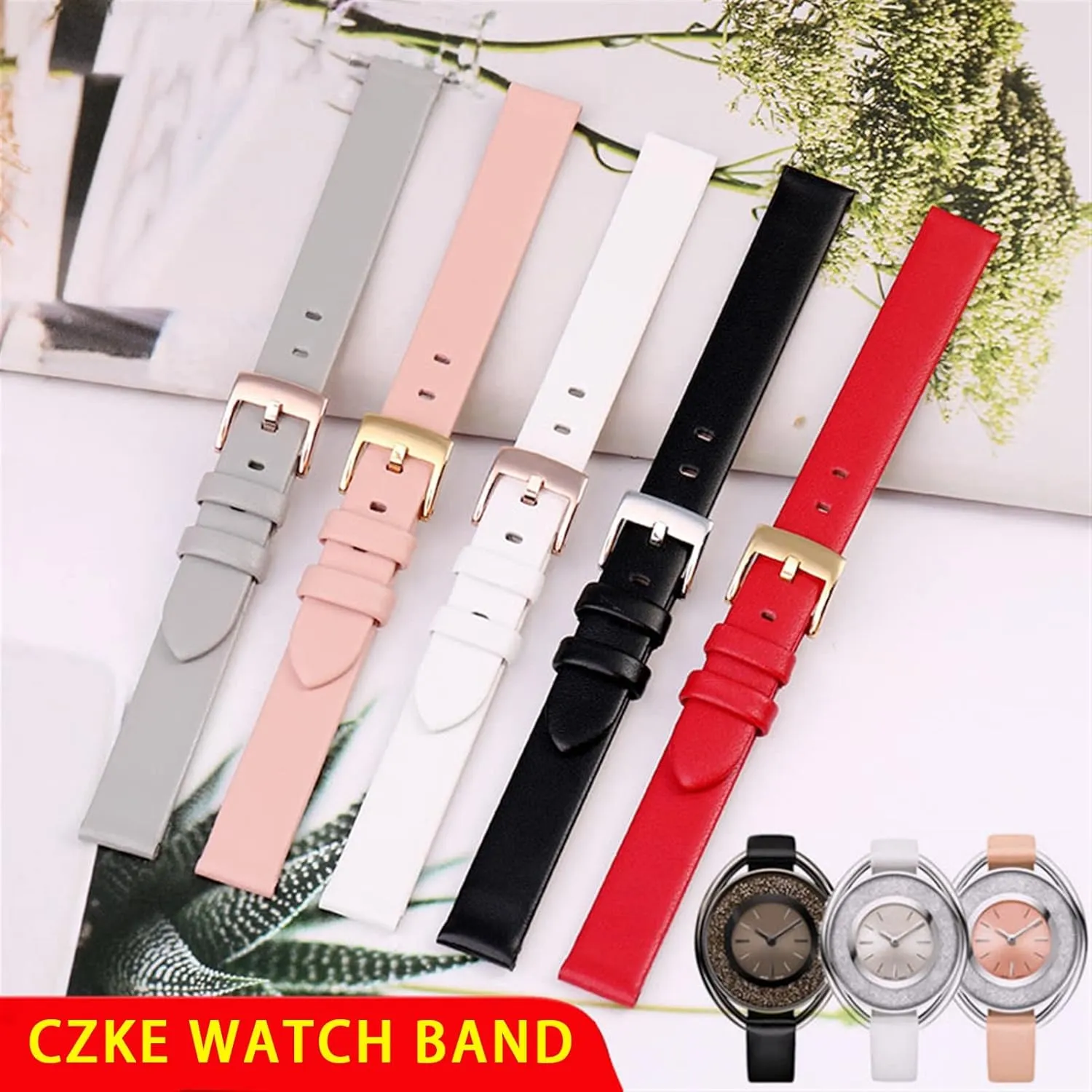 5158517/5158544/5158972 WatchAccessories Fashion bracelet 12mm Small Size Watch strap female Genuine leather strap mint swoop leo impact For Swarovski 