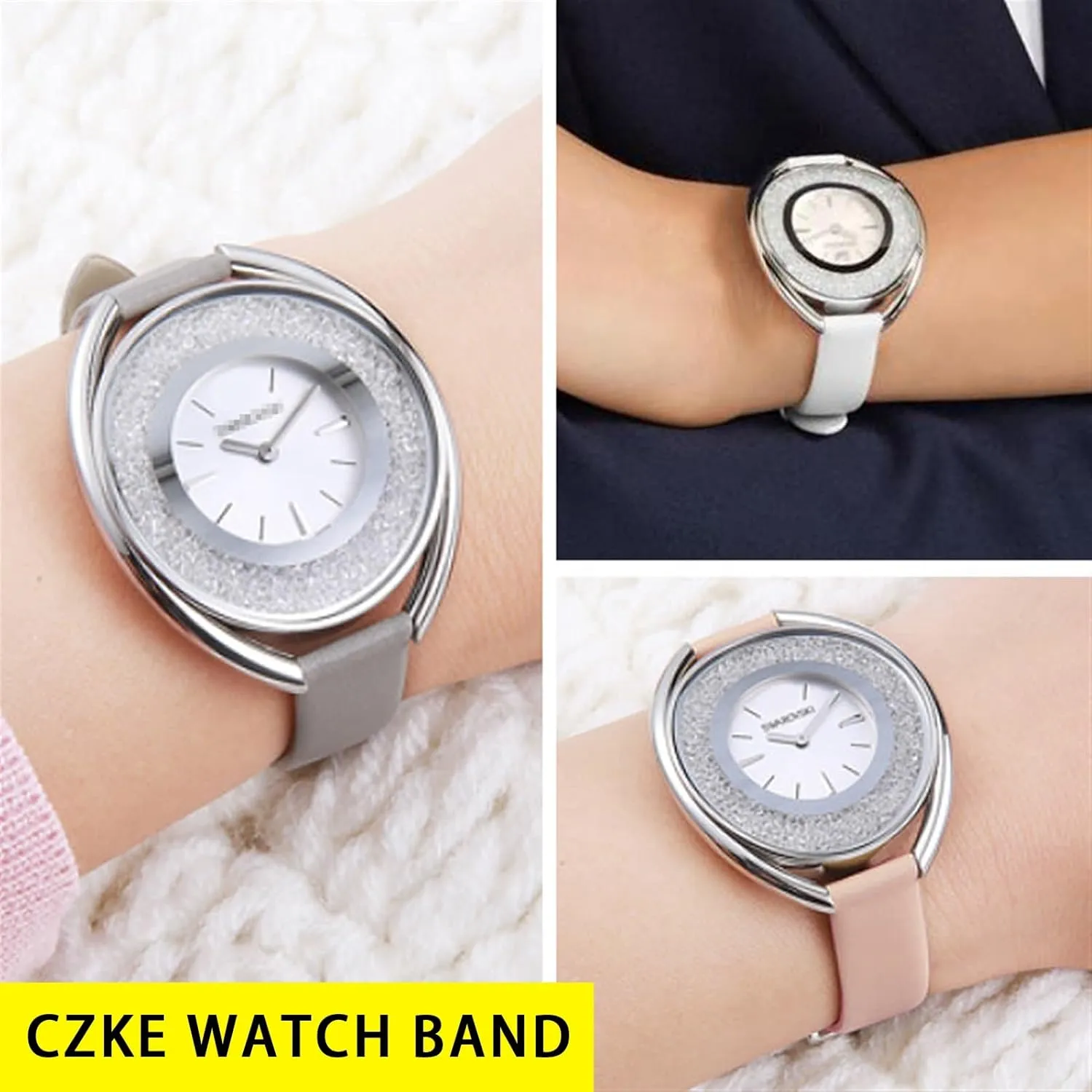 5158517/5158544/5158972 WatchAccessories Fashion bracelet 12mm Small Size Watch strap female Genuine leather strap mint swoop leo impact For Swarovski 