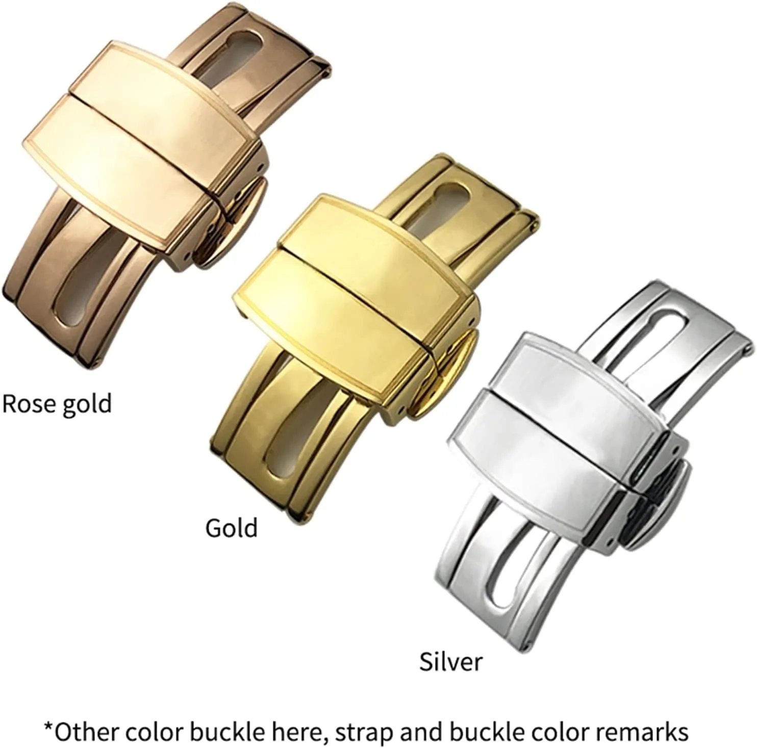 5167A Series Butterfly Buckle predominant Silicone Watch Strap 21mm Colorful Fluorous Rubber WatchBands 5164A 
