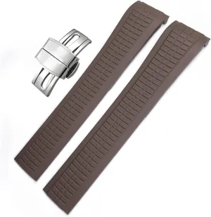 5167A Series Butterfly Buckle predominant Silicone Watch Strap 21mm Colorful Fluorous Rubber WatchBands 5164A 