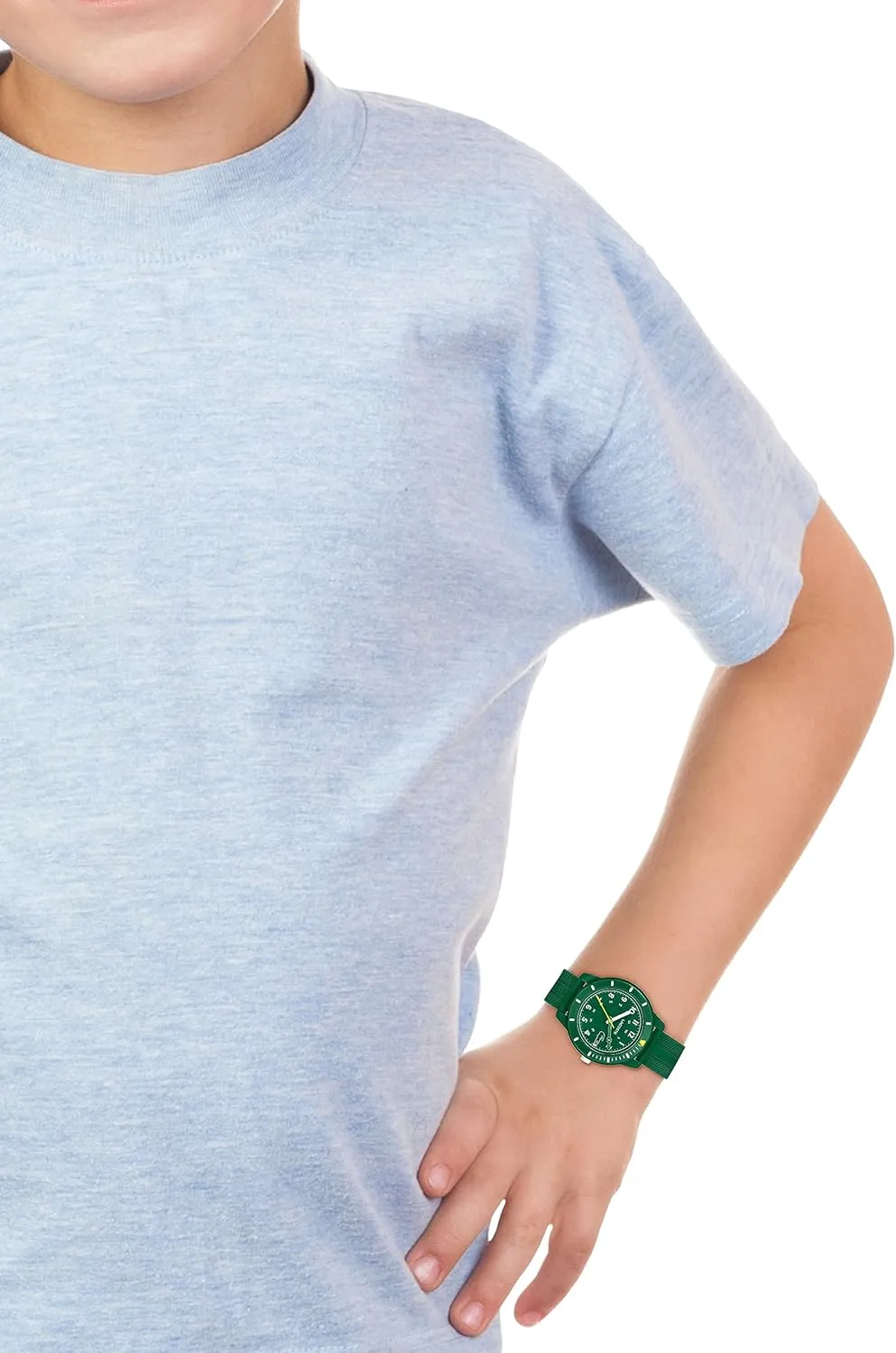 5ATM/50 Meters - Easy to Read, Playful Wear - 34.5mm Lacoste Mini Shoshone fin finalize Tennis Kids 3H Quartz Watch, Silicone Strap, Water Resistant Up to 