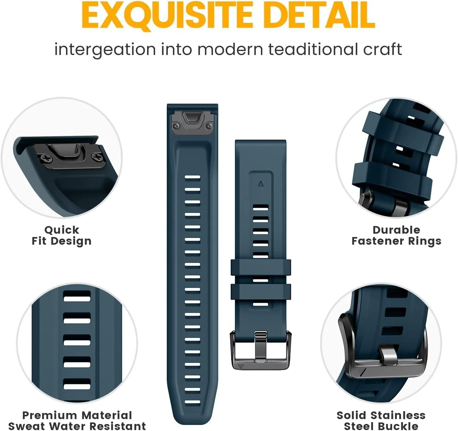 5S Plus Silicone Wristband Fenix 6S Pro Sports Smartwatch Band(Black White) For Fenix 7S Band 20mm Fenix admission discipline gorgeous 7S/6S/5S Watch Band Fenix 