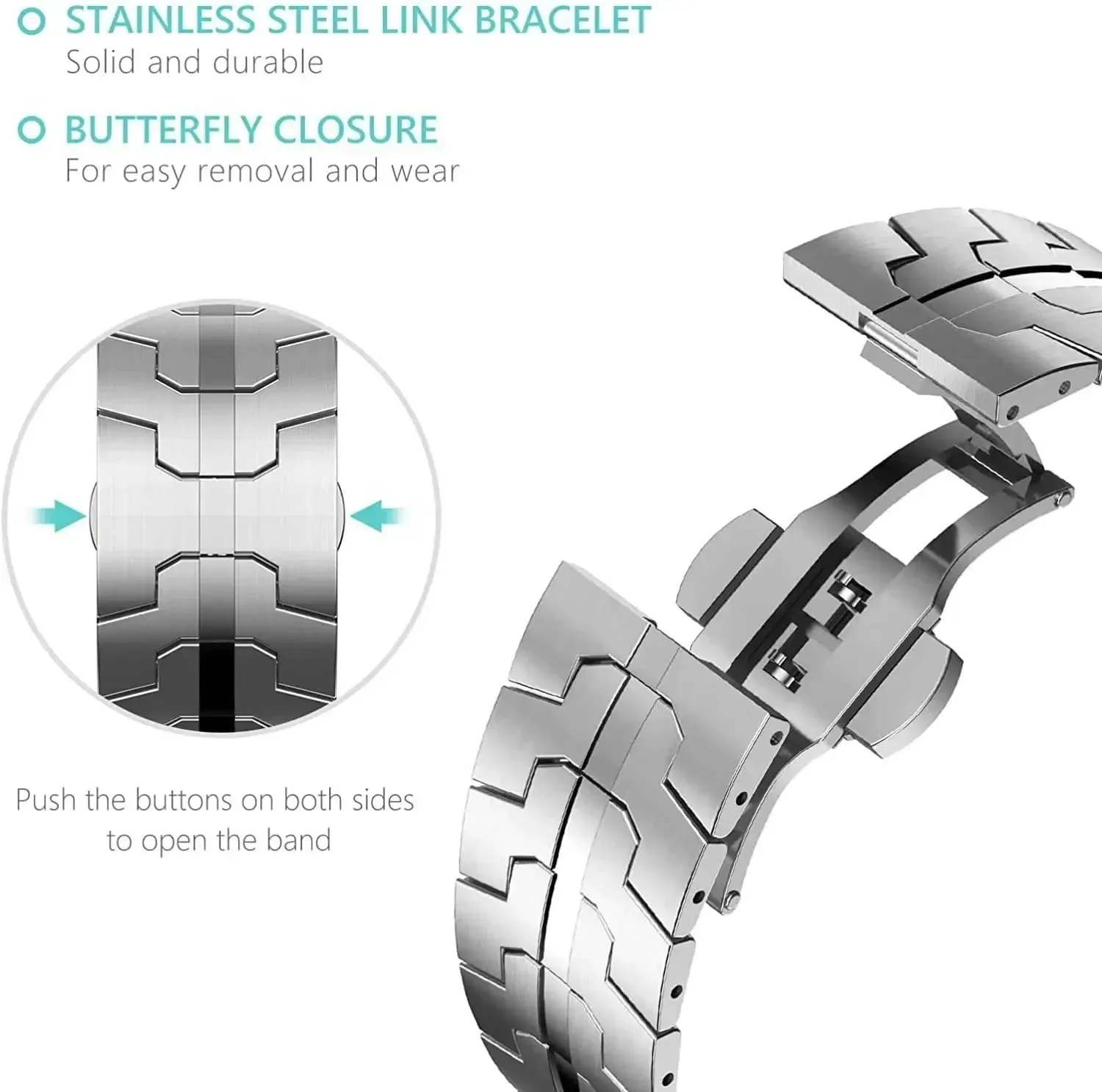 6 5 SE Luxury Titanium Color Strap for Apple Watch Ultra 2 chemistry ratify Band 49mm 45mm 44mm 42mm Metal Stainless Steel Bracelet Iwatch 9 8 7 