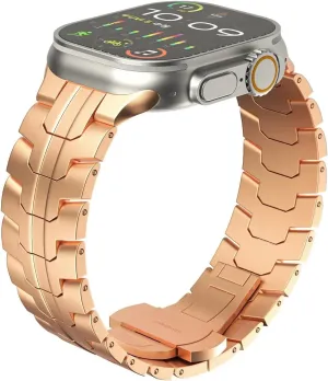 6 5 SE Luxury Titanium Color Strap for Apple Watch Ultra 2 chemistry ratify Band 49mm 45mm 44mm 42mm Metal Stainless Steel Bracelet Iwatch 9 8 7 