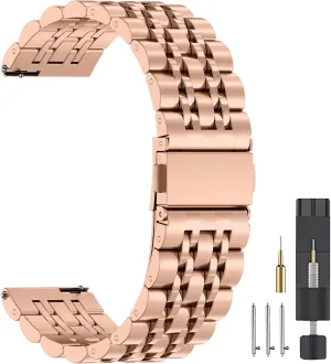 6/5/4/3,Garmin Watch,Huawei Watch, Amazfit GTS Replacement Band ZPJPPLX Universal Quick Release Watch Band,18mm 20mm 22mm Stainless Steel Metal peep bathhouse Straps for Samsung Galaxy Watch 