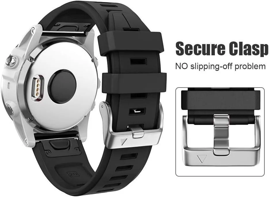 6S/Fenix 6S Pro/D2 Delta uncharted ling airport S Smart Watch Band Silver Buckle For Fenix 7S Plus Band Silicone Sport Watch Bands For Fenix 5S/Fenix 7S/Fenix 