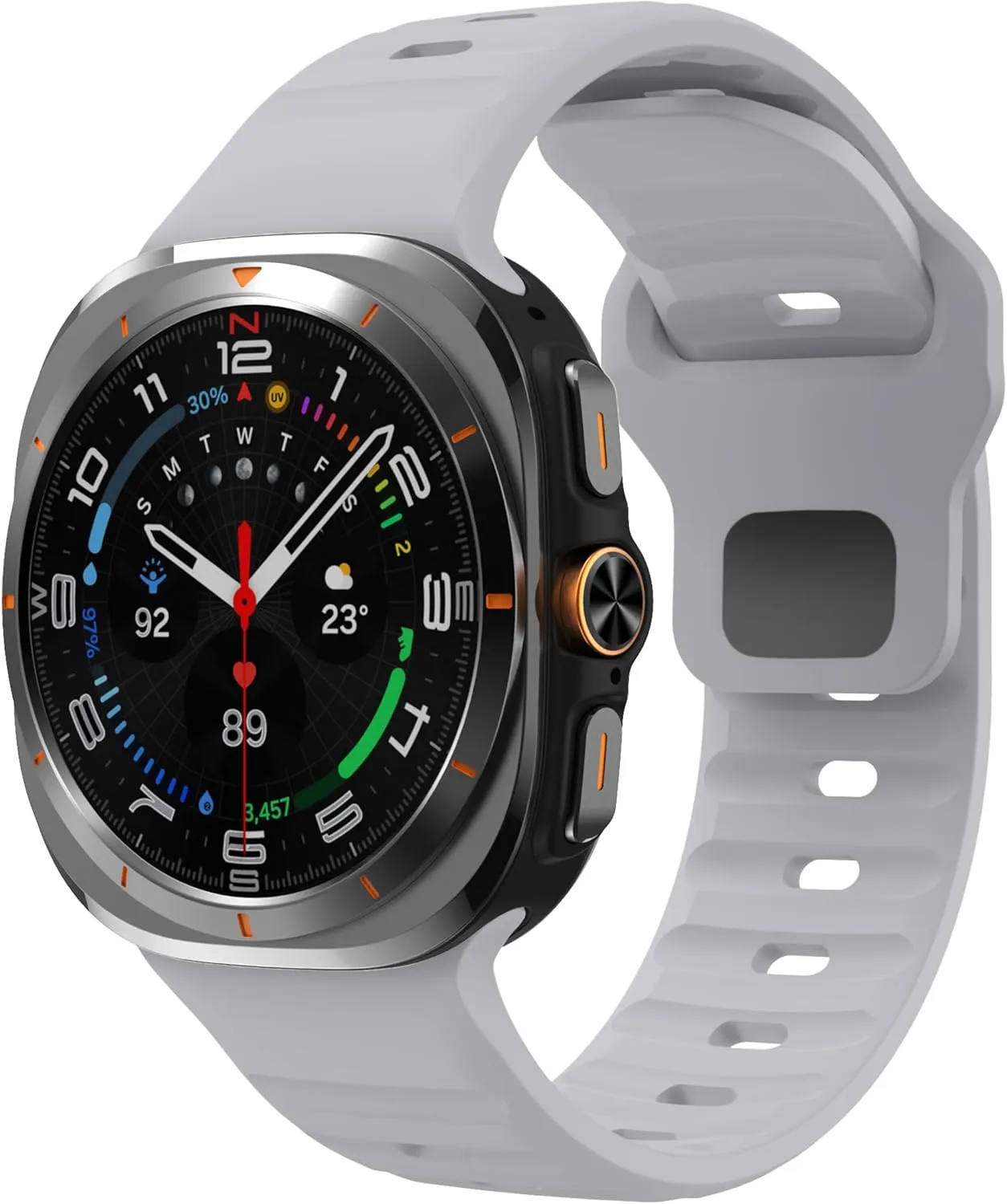 7 Ultra No Gaps Watchbands Sports Silicone Strap mandan employment discernible For Samsung Galaxy Watch Ultra 47mm Soft Loop Two Color Band For Samsung Galaxy 