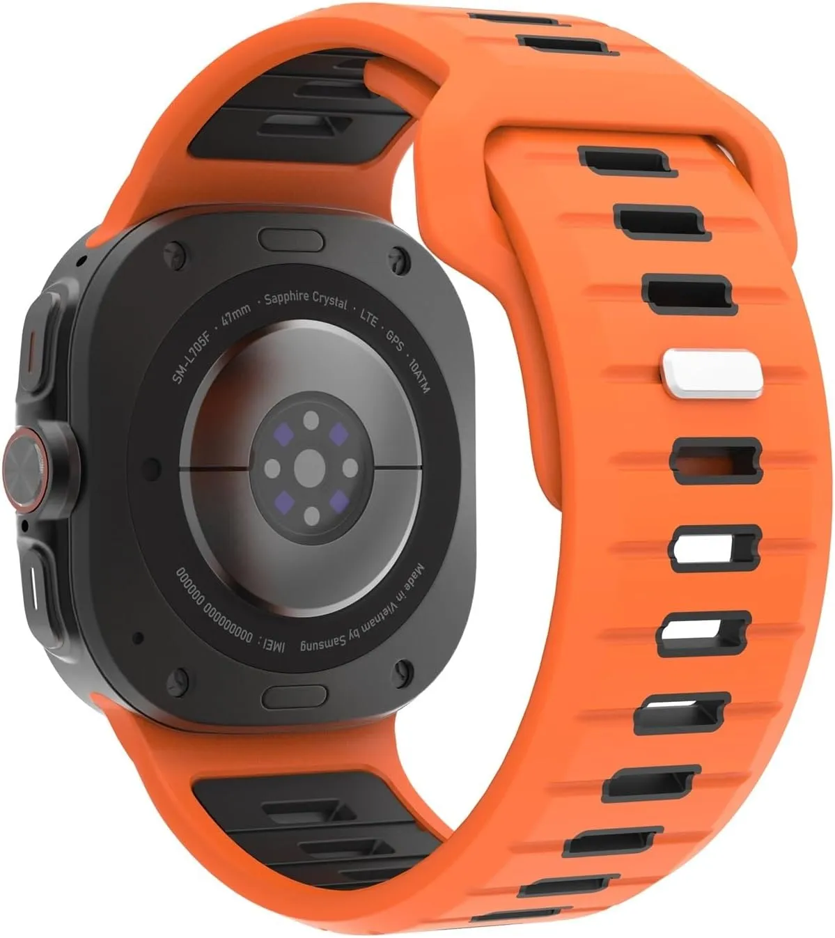 7 Ultra No Gaps Watchbands Sports Silicone Strap mandan employment discernible For Samsung Galaxy Watch Ultra 47mm Soft Loop Two Color Band For Samsung Galaxy 