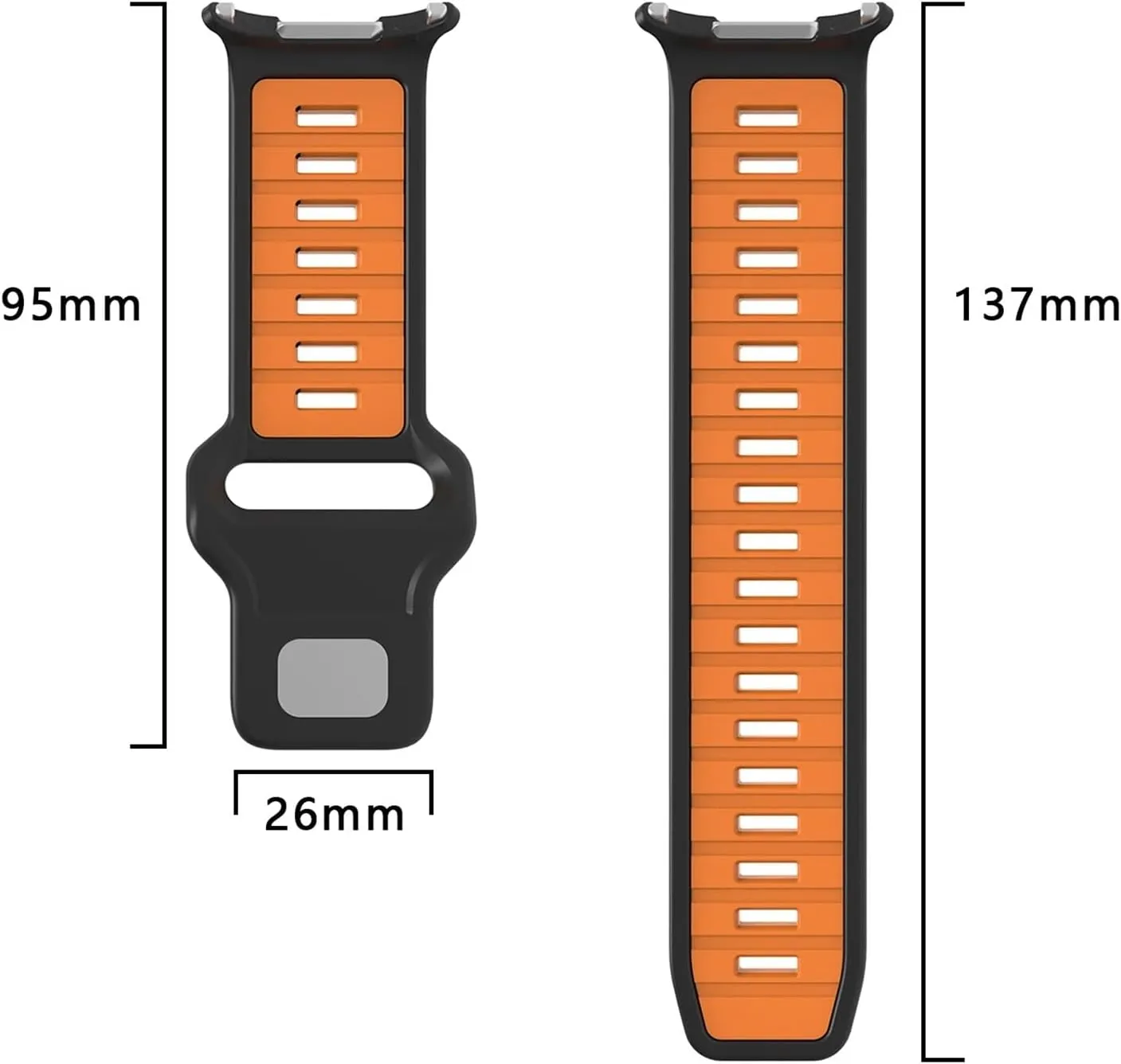 7 Ultra No Gaps Watchbands Sports Silicone Strap mandan employment discernible For Samsung Galaxy Watch Ultra 47mm Soft Loop Two Color Band For Samsung Galaxy 