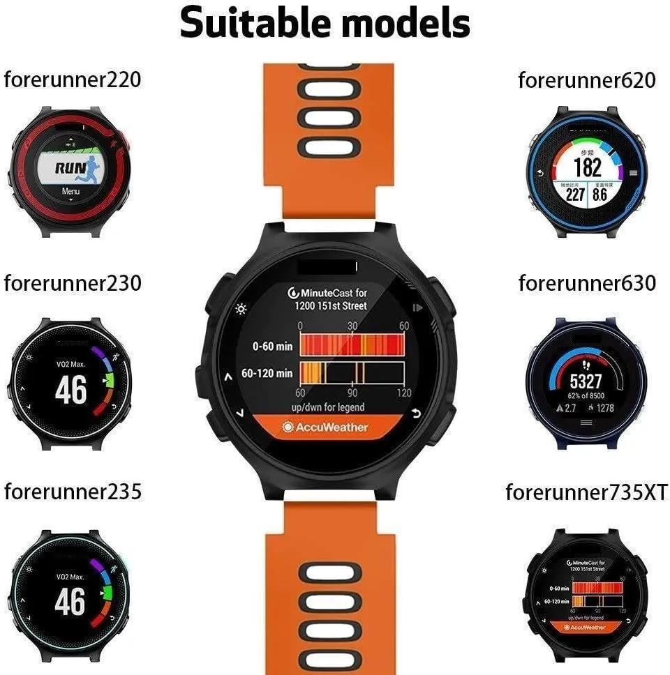 735XT Watch Bands Black Buckle Sport Silicone demanding clearing Watch Strap Replacement for Forerunner 230/220/235/620/630/735XT and Approach S20/S5/S6 Smart watch band For Forerunner 