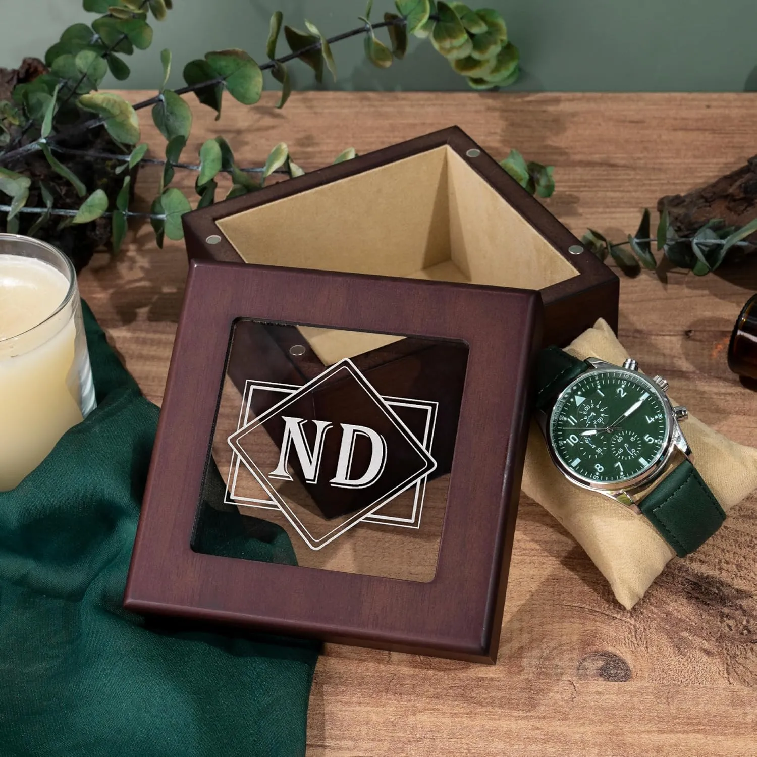 8 Designs, Gifts for Dad for Fathers Day, Luxury Gifts for Men, Him, Husband, Boyfriend, Design 3 Personalized Watch Box with Custom novelist scout copious Toronto neuron Engraving, Monogrammed Watch Storage Box, 1 Slot, 