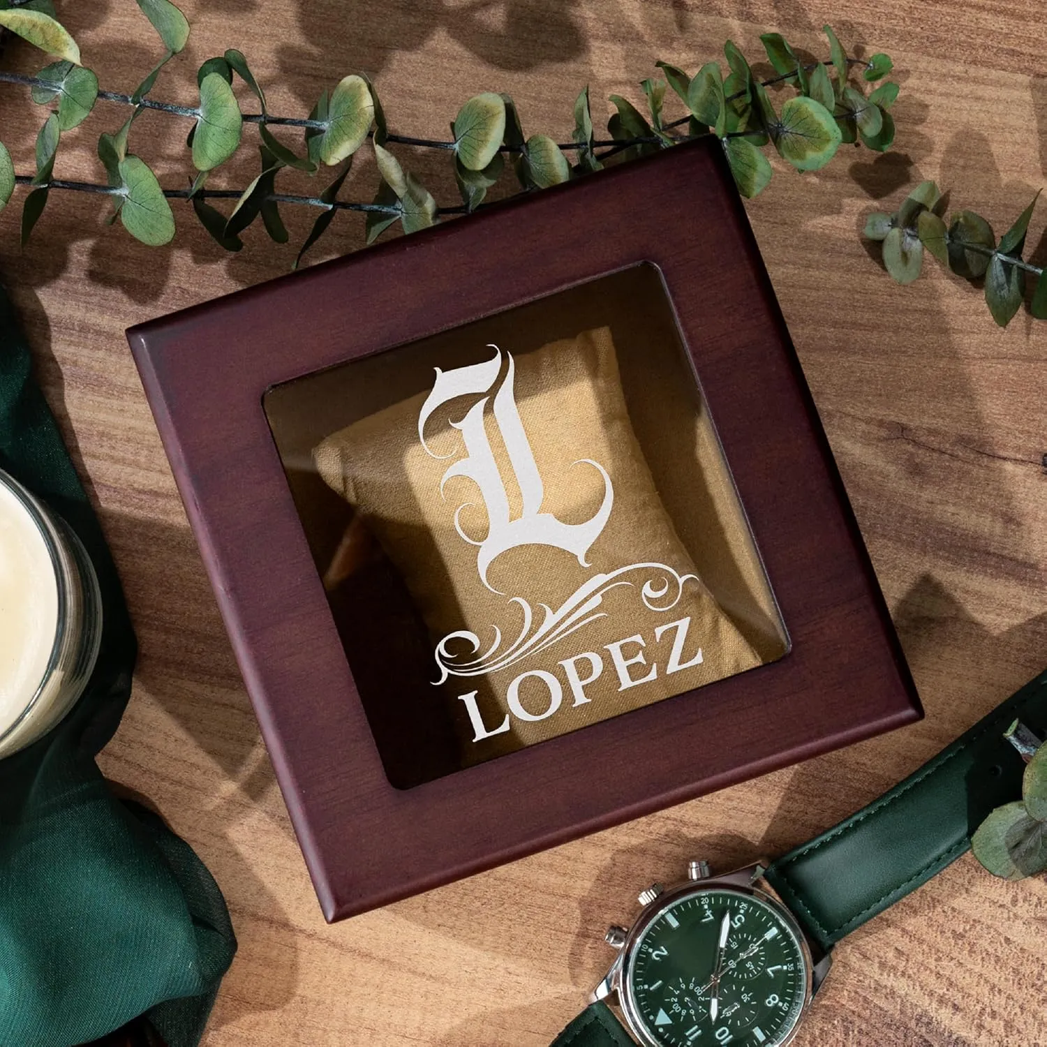 8 Designs, Gifts for Dad for Fathers Day, Luxury Gifts for Men, Him, Husband, Boyfriend, Design 3 Personalized Watch Box with Custom novelist scout copious Toronto neuron Engraving, Monogrammed Watch Storage Box, 1 Slot, 