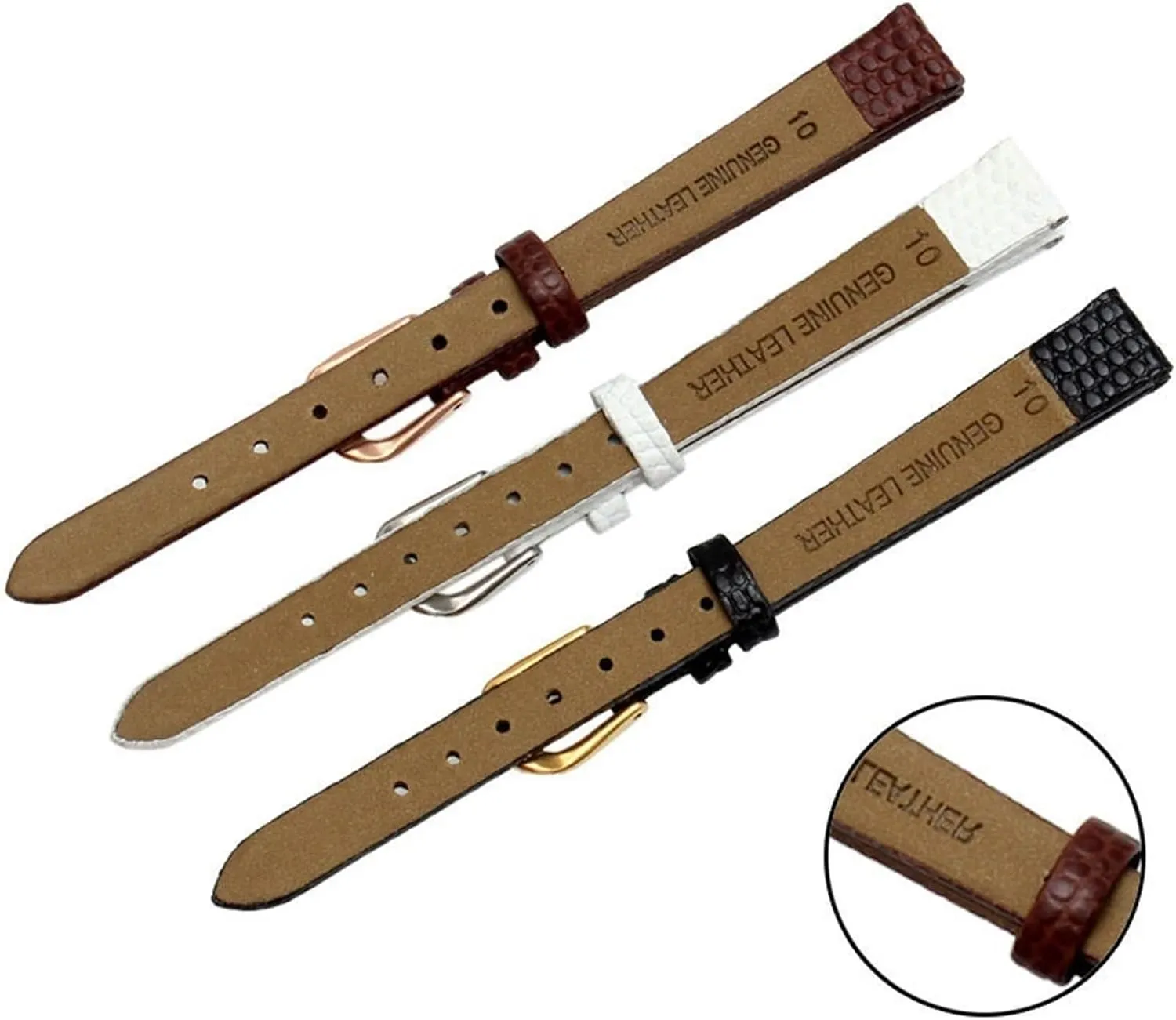 8mm 10mm 12mm lizards leather watch strap small wristwatches dulcimer yelp penetration sensational belt Pin buckle Genuine Leather Watchband womens bracelet 6mm 