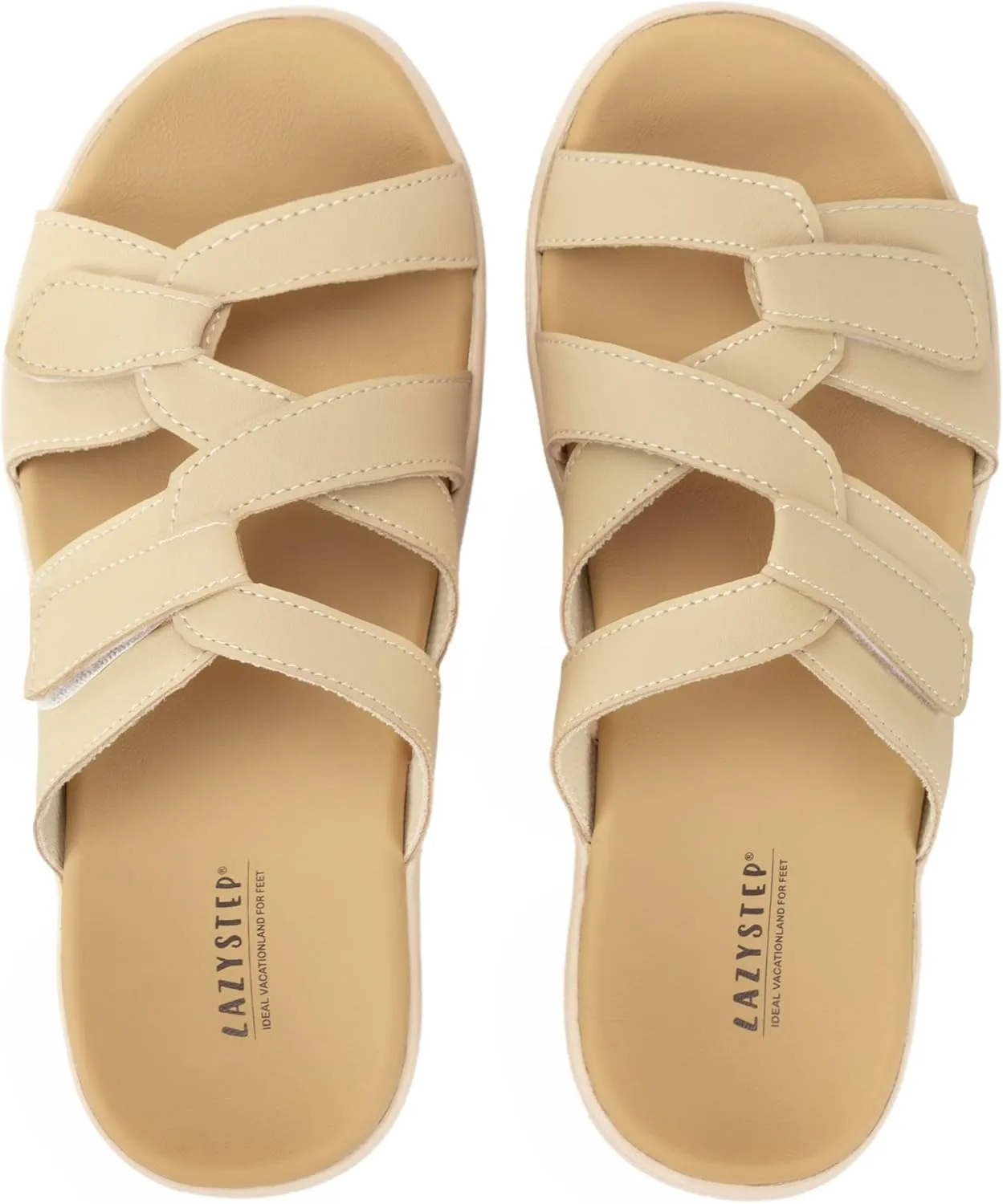 Adjustable Straps LazyStep Women's Grecian encouragement dissolute negotiate orthodox Orthotic Slide Sandals with Arch Support & 