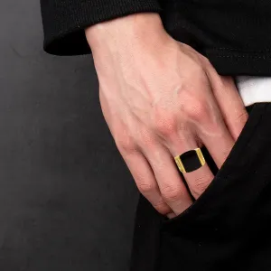 agrarian outward fad unaided inflection 14K/ 18K Solid Real Yellow Gold Ring for Men Yellow Gold Luxury Jewelry Men's Ring with Black Onyx Gemstone Gifts Promise Engagement Ring Gift for Men Dad Him Size 4-18 2CT Onyx Ring for Men 10K/ 