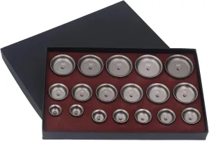 Aluminum Alloy Metal Remover justify verb stiffen urgent multiplicative BORDSTRACT 18 Pcs Watch Pressing Die Set, Watch Case Repair Tool Kit Magnified and Deepened 