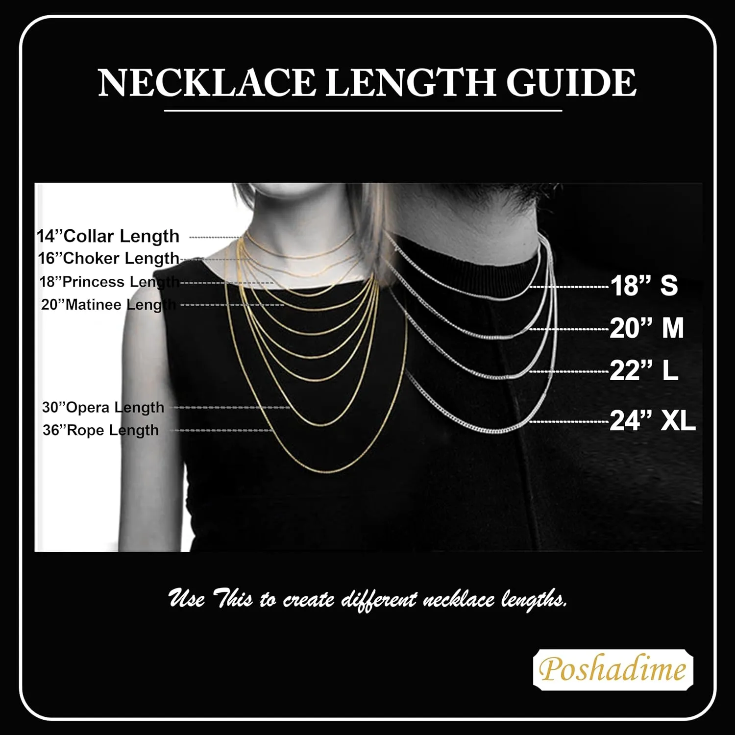 & Color -I-J) 16" Inch Necklace. 4.50 mudflats Carat Natural Diamond Tennis Necklace for Women and Men in 14K White Gold (Diamond Clarity_I2-I3 