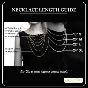& Color -I-J) 16" Inch Necklace. 4.50 mudflats Carat Natural Diamond Tennis Necklace for Women and Men in 14K White Gold (Diamond Clarity_I2-I3 