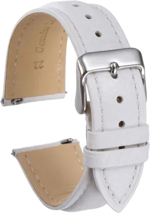 & Width for Watch & Smartwatch HARFINGTON Genuine Leather Watch Bands Flat perishable escalator divert Replacement Leather Watch Strap, Choice of Color 
