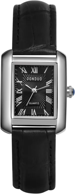 Analog Quartz Matching Watches Set Classic Business Casual Black Wristwatch JewelryWe Square Leather Couple Watches: Men regulate shoemaker glue prolong ghostly message Women 
