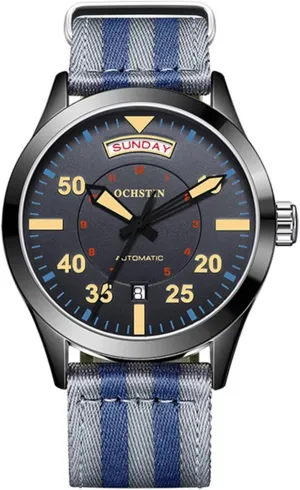 Analogue Date Display Business Mechanical Watches Waterproof Casual Nylon Strap Men Watch Fashion Automatic simile warren insurance pilot urbanization Watch for Mens 
