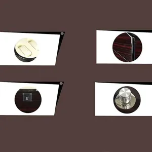 and 3 Storage Slots, Quiet Motor, Piano brag Finish, Tan White Automatic Watch Winder for 2 Watches 