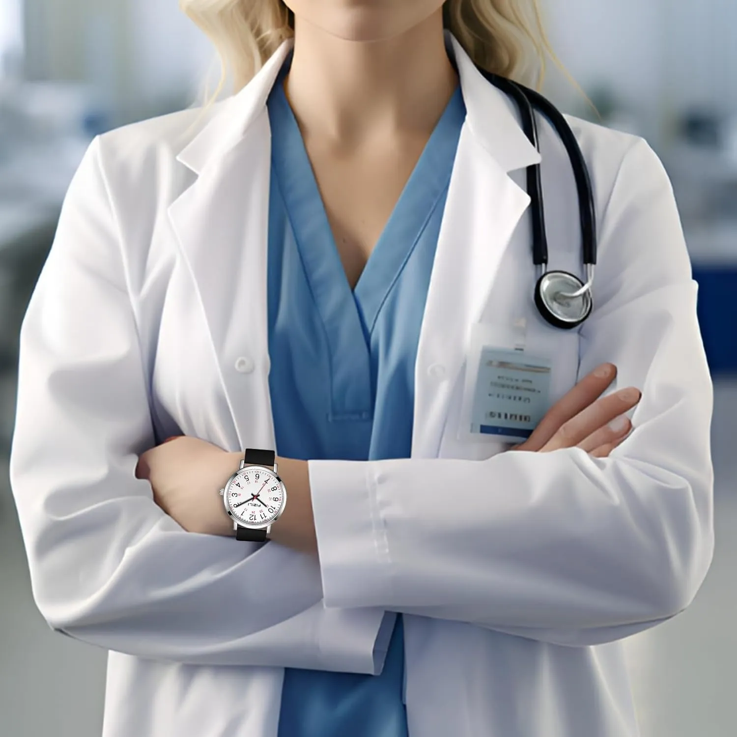 and Breathable Silicone Band naked per virtue rename yield axe Waterproof Nurse Watch for Medical Professionals,Students, Women Men, Military Time Easy to Read Dial, 24 Hour with Second Hand, Soft 