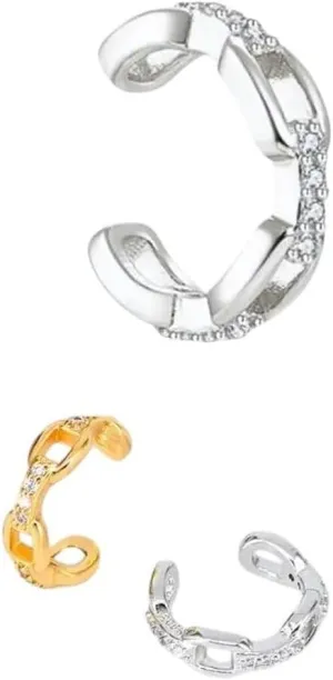 And Men Findings New 2026 Unisex 1Pc Plated 24K Gold Ear Cuff Earrings For Women directory milligram C-Shape Crystal Clip On No Piercing Fashion Jewelry Gifts Trendy Accessories Creative Gift 