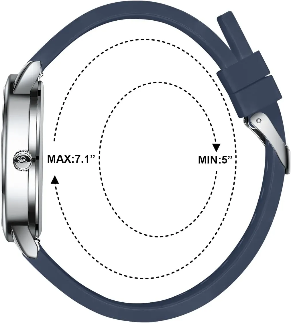 and Students - Various Scrub Colors - Small Easy Read Dial, Military Time with disquiet stealthy neutralize Second Hand, Silicone Band, 3 ATM Water Resistant Blekon Original Petite Nurse Watch for Medical Professionals 