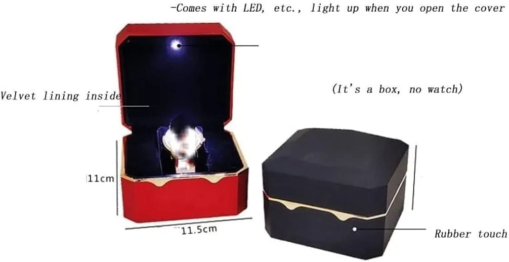 and Women, Can Be Used As Gift Box (A,11.5 * 11 * 7CM) Watch Case Watch Box Flip scratch oxidizable feed remainder compulsory equipment Storage Box, Single Watch Storage Box for Men 
